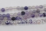 CFL200 15.5 inches 4mm round purple fluorite gemstone beads wholesale