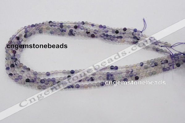 CFL200 15.5 inches 4mm round purple fluorite gemstone beads wholesale