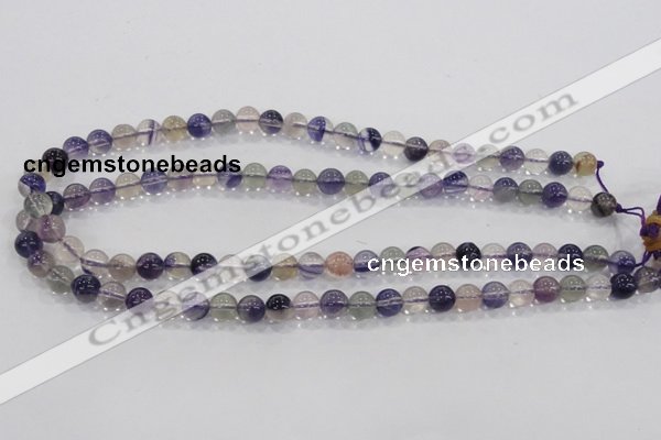 CFL202 15.5 inches 8mm round purple fluorite gemstone beads wholesale