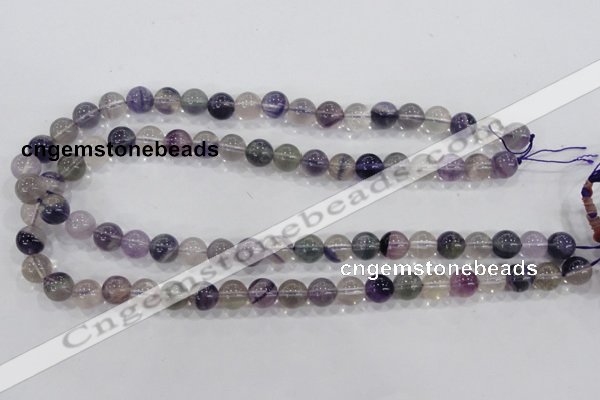 CFL203 15.5 inches 10mm round purple fluorite gemstone beads wholesale