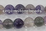 CFL204 15.5 inches 12mm round purple fluorite gemstone beads wholesale