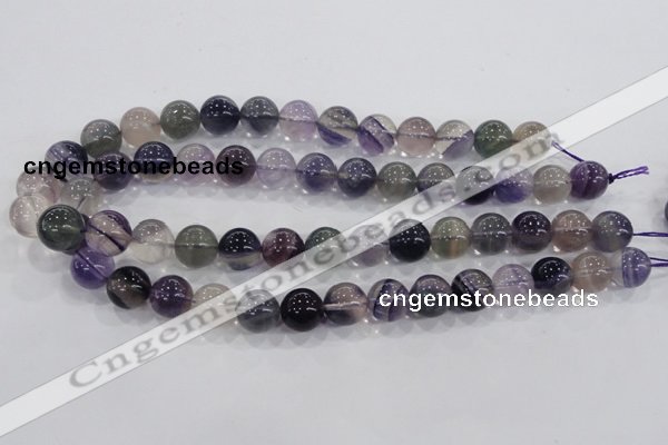 CFL205 15.5 inches 14mm round purple fluorite gemstone beads wholesale