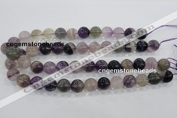 CFL206 15.5 inches 16mm round purple fluorite gemstone beads wholesale