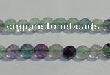 CFL251 15.5 inches 6mm faceted round natural fluorite beads