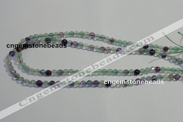 CFL251 15.5 inches 6mm faceted round natural fluorite beads