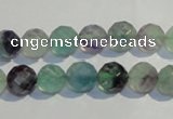 CFL252 15.5 inches 8mm faceted round natural fluorite beads