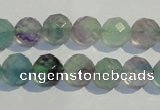 CFL253 15.5 inches 10mm faceted round natural fluorite beads