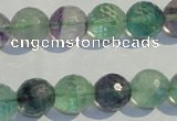 CFL254 15.5 inches 12mm faceted round natural fluorite beads