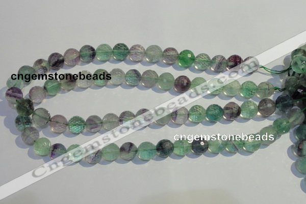 CFL254 15.5 inches 12mm faceted round natural fluorite beads