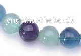 CFL26 16 inch 4mm round B grade natural fluorite beads Wholesale