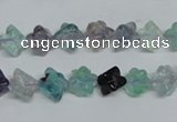 CFL302 15.5 inches 8*8mm carved cube natural fluorite beads