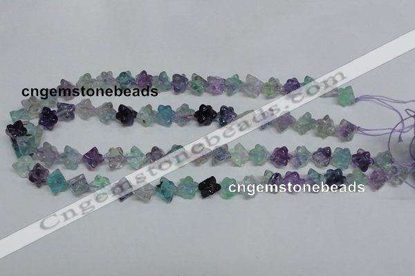 CFL302 15.5 inches 8*8mm carved cube natural fluorite beads