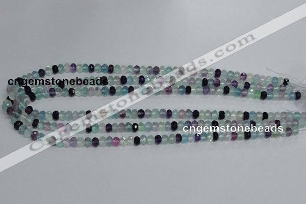 CFL312 15.5 inches 4*6mm faceted rondelle natural fluorite beads