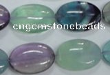 CFL318 15.5 inches 18*25mm oval natural fluorite beads wholesale