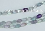 CFL322 15.5 inches 4*8mm rice natural fluorite beads wholesale