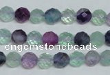 CFL324 15.5 inches 8mm faceted round natural fluorite beads