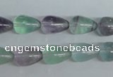 CFL327 15.5 inches 6*10mm teardrop natural fluorite beads