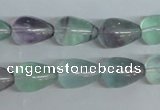 CFL328 15.5 inches 8*14mm teardrop natural fluorite beads