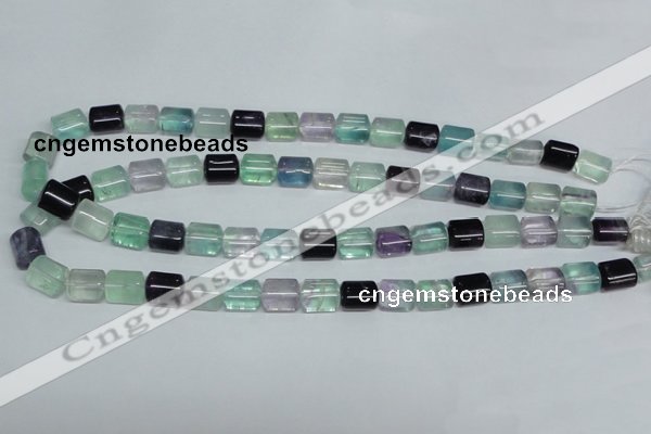 CFL329 15.5 inches 8*12mm flat column natural fluorite beads