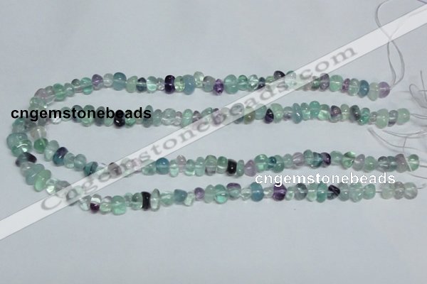 CFL330 15.5 inches 6*9mm nugget natural fluorite beads