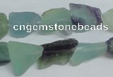 CFL333 15.5 inches 12*18mm nugget natural fluorite beads wholesale