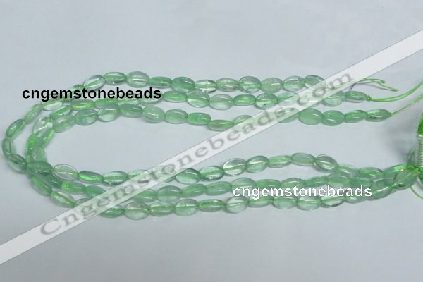 CFL335 15.5 inches 8*12mm oval natural green fluorite beads