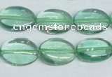 CFL336 15.5 inches 13*18mm oval natural green fluorite beads