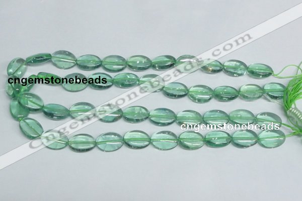 CFL336 15.5 inches 13*18mm oval natural green fluorite beads