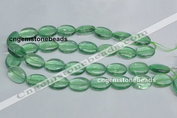 CFL337 15.5 inches 18*25mm oval natural green fluorite beads