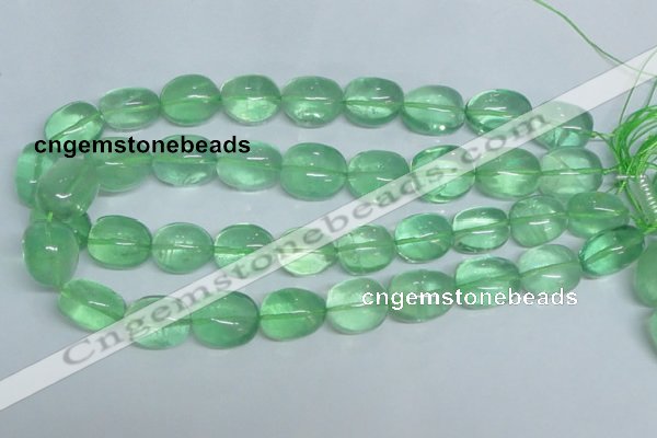 CFL340 15.5 inches 15*20mm nugget natural green fluorite beads