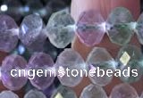 CFL415 15.5 inches 6*8mm faceted rondelle fluorite gemstone beads