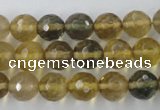 CFL454 15.5 inches 10mm faceted round rainbow fluorite beads