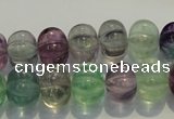 CFL468 15.5 inches 10*14mm pumpkin natural fluorite beads