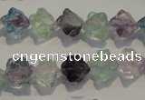 CFL481 15.5 inches 8*8mm carved cube natural fluorite beads