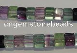 CFL488 15.5 inches 6*6mm cube natural fluorite beads