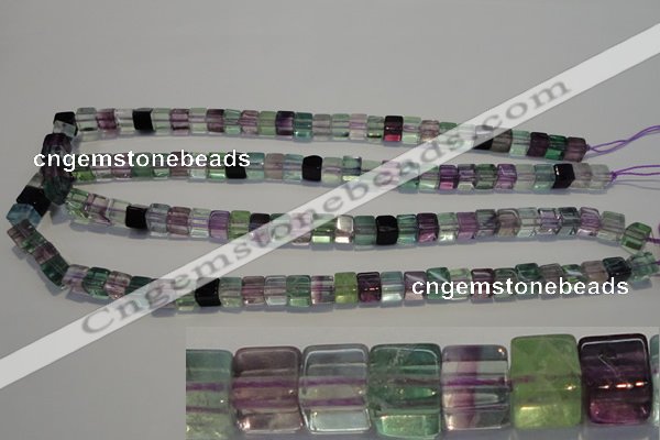 CFL488 15.5 inches 6*6mm cube natural fluorite beads