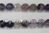 CFL500 15.5 inches 8mm faceted round fluorite beads wholesale