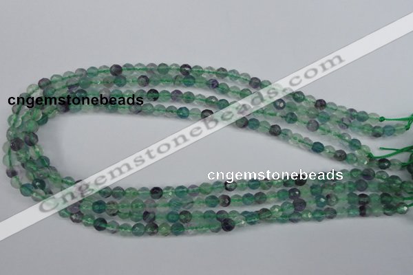 CFL51 15.5 inches 6mm faceted round AB grade natural fluorite beads