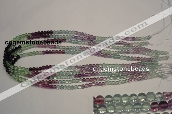 CFL550 15.5 inches 4mm round fluorite gemstone beads wholesale