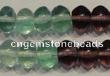 CFL562 15.5 inches 6*8mm rondelle fluorite gemstone beads wholesale