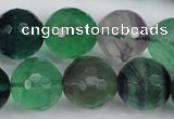 CFL57 15.5 inches 18mm faceted round AB grade natural fluorite beads