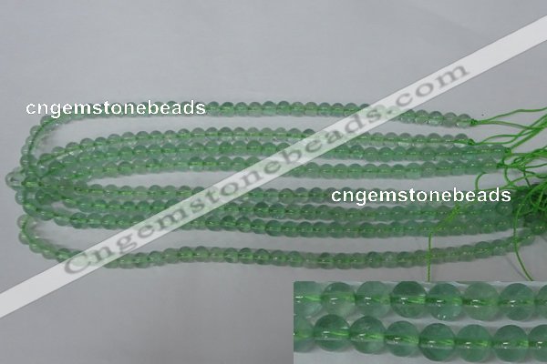 CFL601 15.5 inches 6mm round AB grade green fluorite beads wholesale