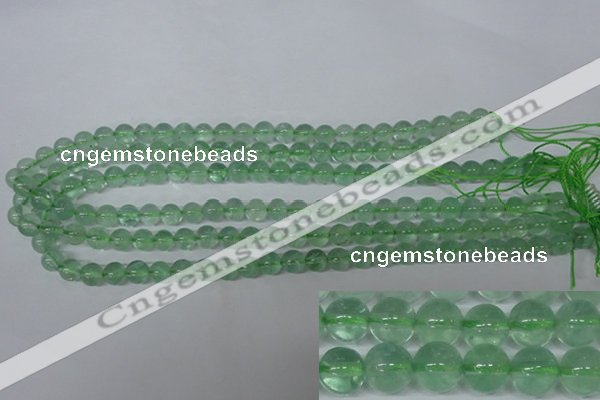 CFL602 15.5 inches 8mm round AB grade green fluorite beads wholesale