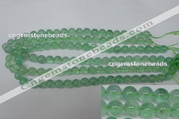 CFL603 15.5 inches 10mm round AB grade green fluorite beads wholesale