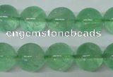 CFL605 15.5 inches 14mm round AB grade green fluorite beads wholesale