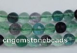 CFL62 15.5 inches 8mm faceted round A grade natural fluorite beads