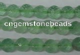 CFL623 15.5 inches 10mm faceted round green fluorite beads wholesale