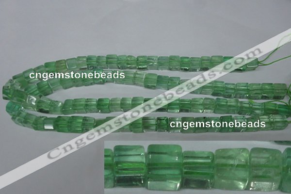 CFL632 15.5 inches 8*8mm cube green fluorite beads wholesale