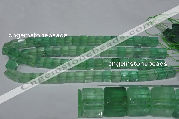 CFL633 15.5 inches 10*10mm cube green fluorite beads wholesale