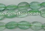 CFL642 15.5 inches 10*14mm oval green fluorite beads wholesale